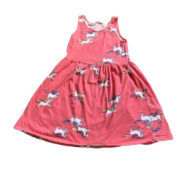 H&M Kids Girls Sleeveless Unicorn Playground Dress-multicolor-Size 6X/7-GUC - Picture 1 of 6